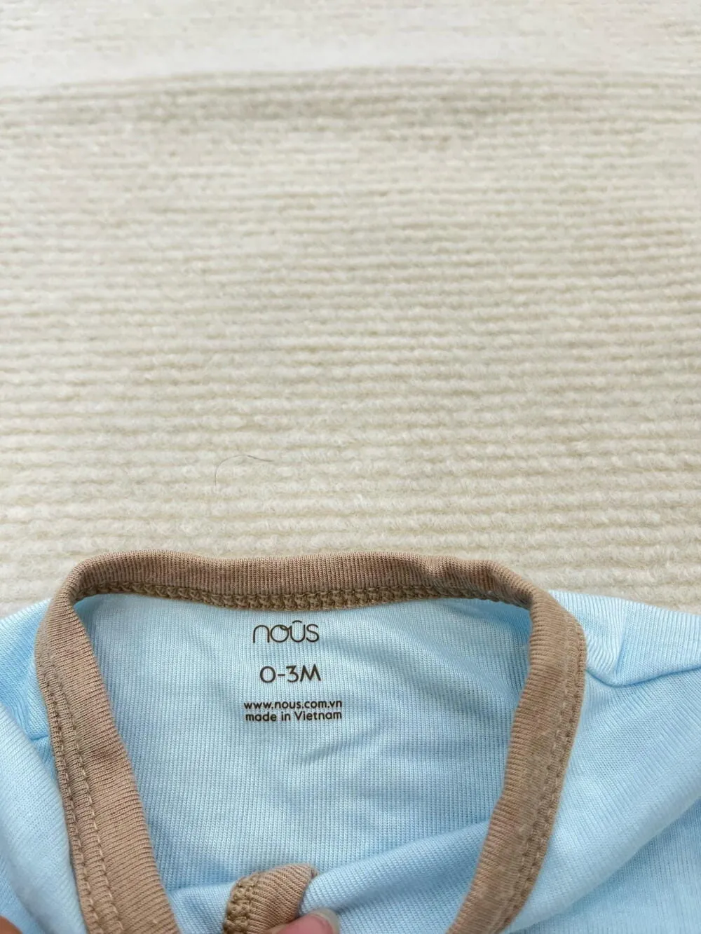 Set 2 bộ bodysuit Nous màu xanh hoạ tiết ( size: 0/3m ) - Ảnh 4
