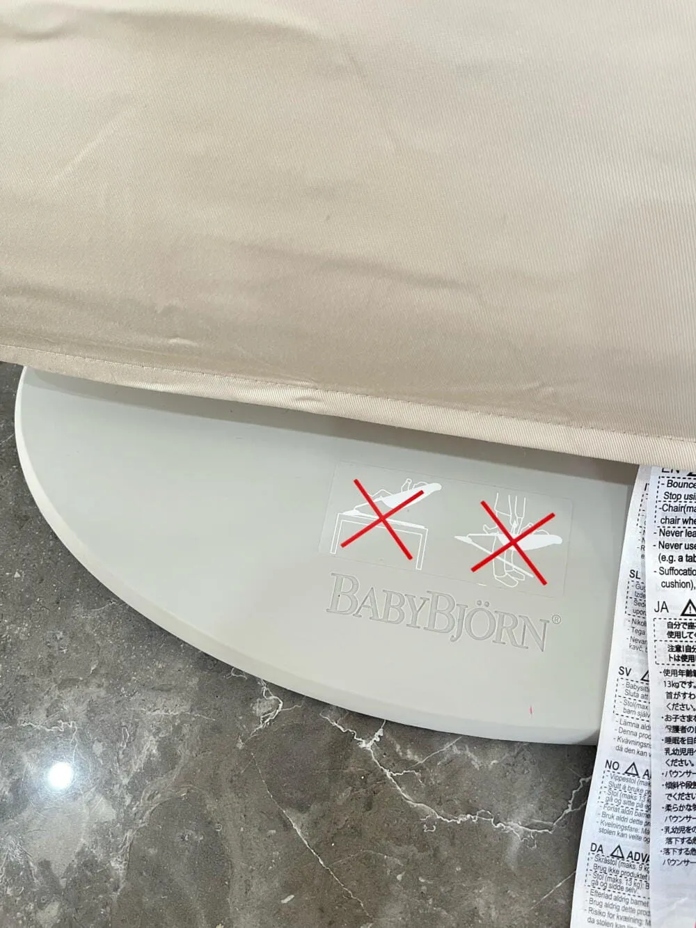 Ghế rung Baby Bjorn vải 3D Jersey( no box) - Ảnh 7