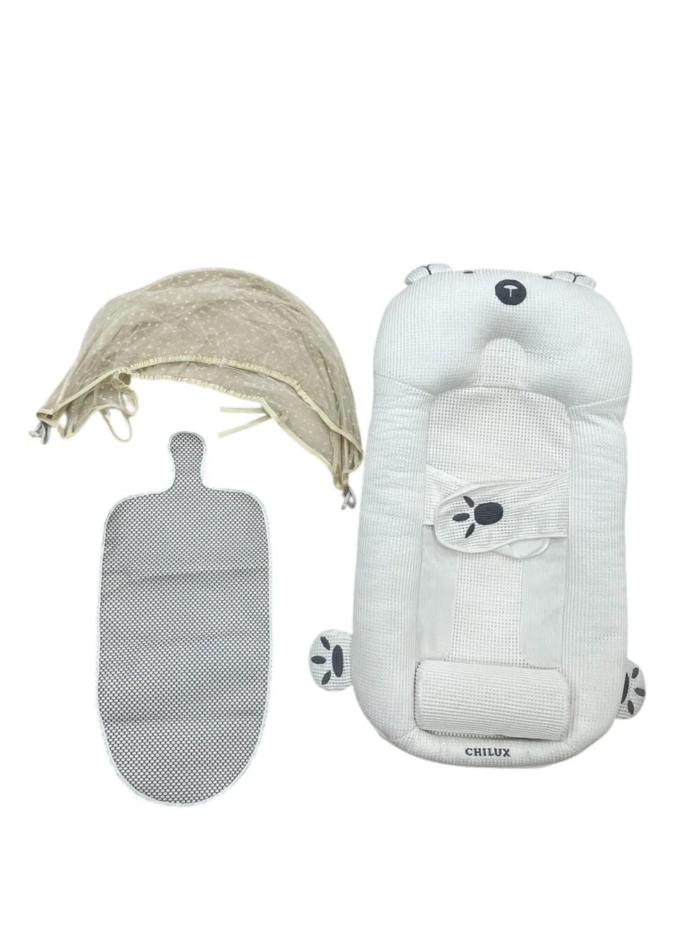 Gối chống trào ngược Chilux gấu trắng (kèm phụ kiện) - Ảnh 1