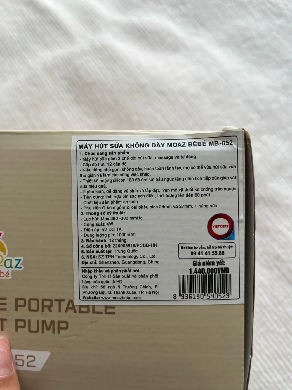 Máy hút sữa không dây MB052 Moaz BéBé MB-052 (full box) - Ảnh 14