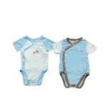 Set 2 bộ bodysuit Nous màu xanh hoạ tiết ( size: 0/3m )