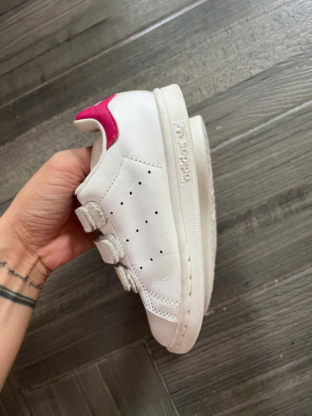 Giày Adidas Originals Stan Smith Kids' Shoes UK 8K, 15cm cho bé 3-4 tuổi - Ảnh 6