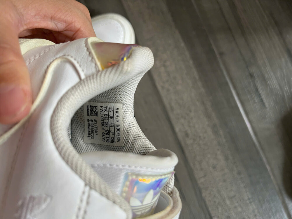 Giày thể thao trẻ em - Adidas Originals Stan Smith “Iridescent Heel” US 11K 17cm - Ảnh 5