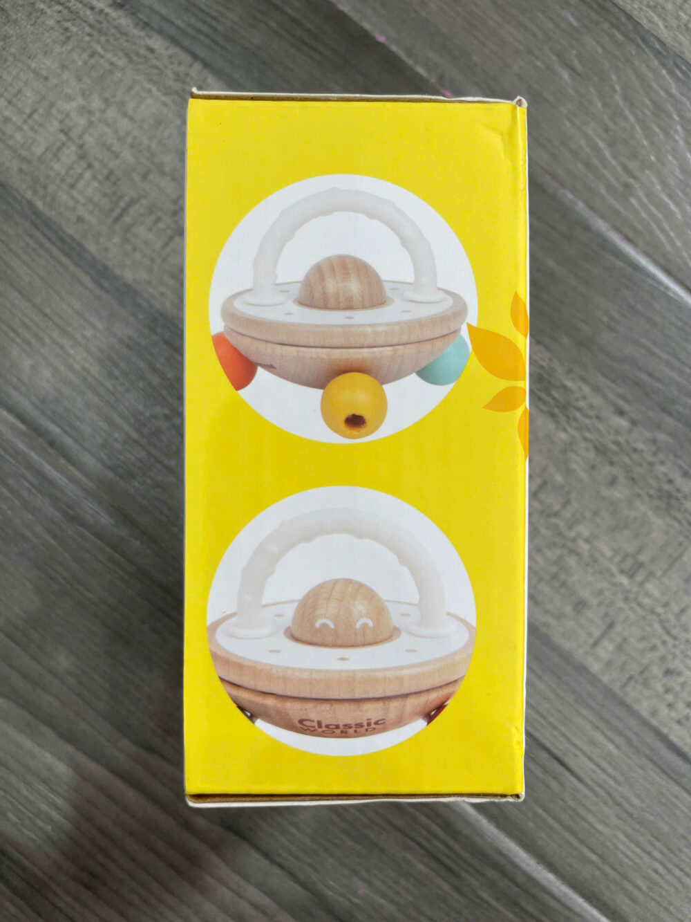 Đồ chơi ngặm nướu xúc xắc gỗ hình UFO đa năng cho bé 6M+ - Image 3