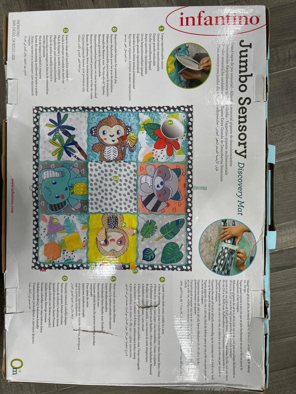 Thảm chơi cảm giác Infantino Jumbo Sensory Mat cho bé từ 0M+ - Image 5