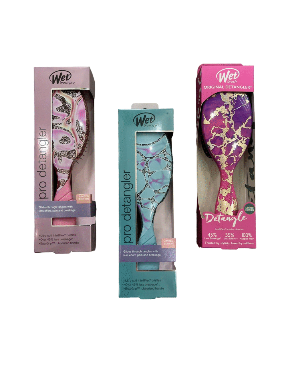 Lược chải rối Wet Brush Detangler phiên bản giới hạn - Màu hồng (bản thường)
