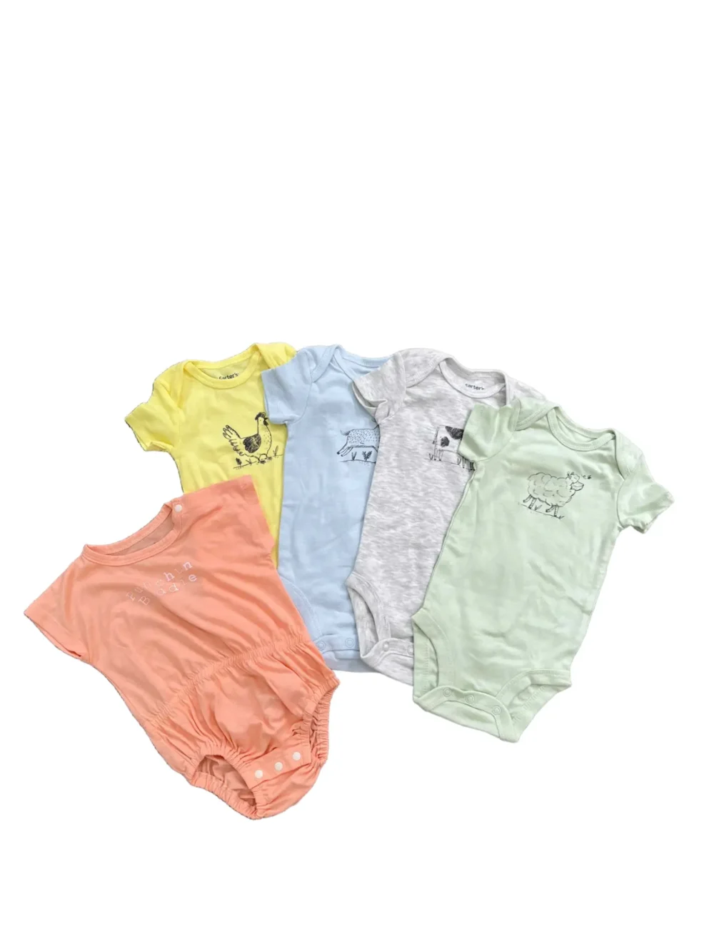 Set 4 bộ bodysuit Carter's cho bé 3M (tặng kèm 1 váy punchun 6 đến 9M)
