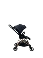 Xe đẩy Cybex mios 2 màu đen khung rose gold kèm cup