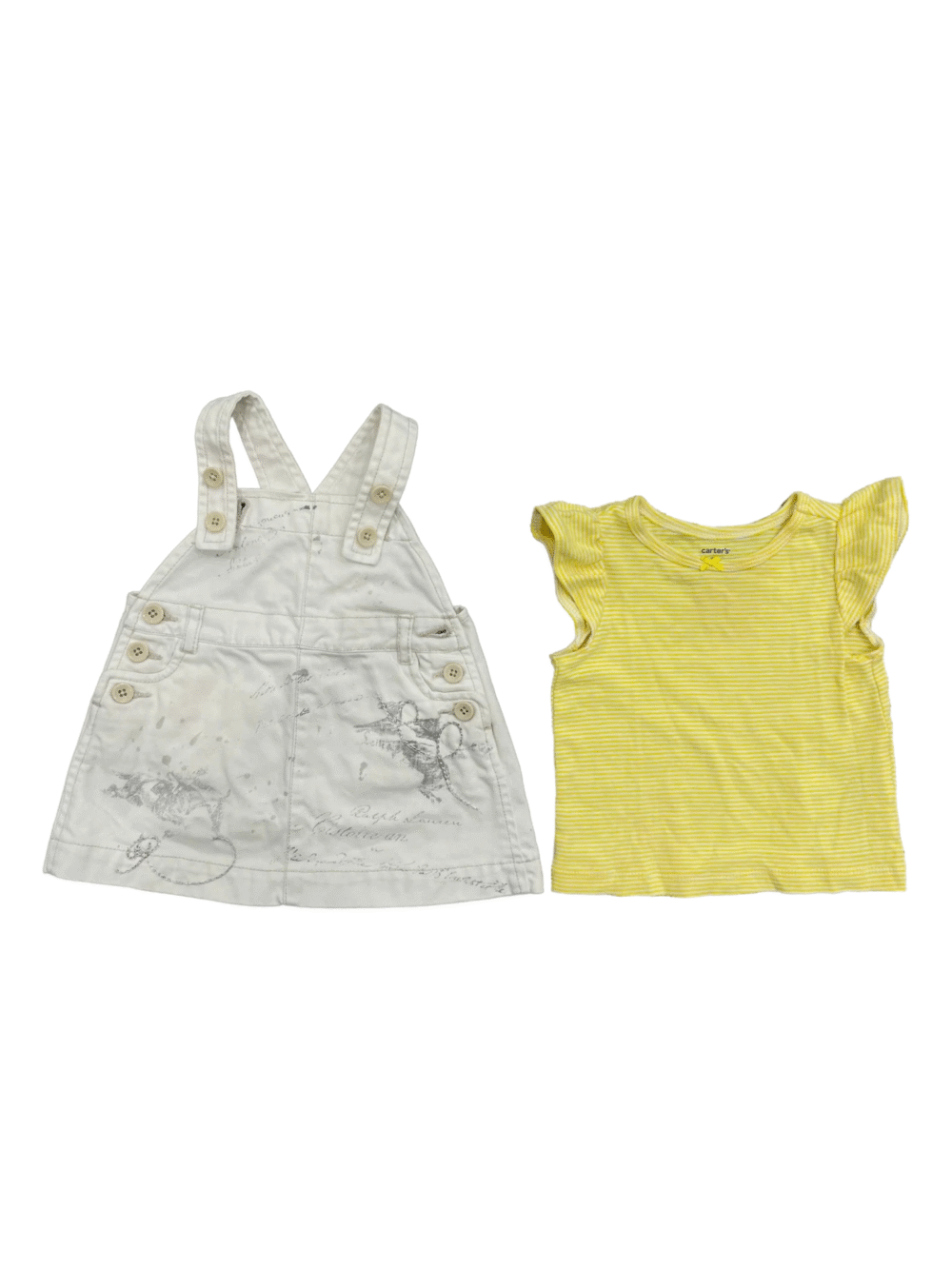 Set váy yếm cho bé gái 3-6M ralph lauren & carter's