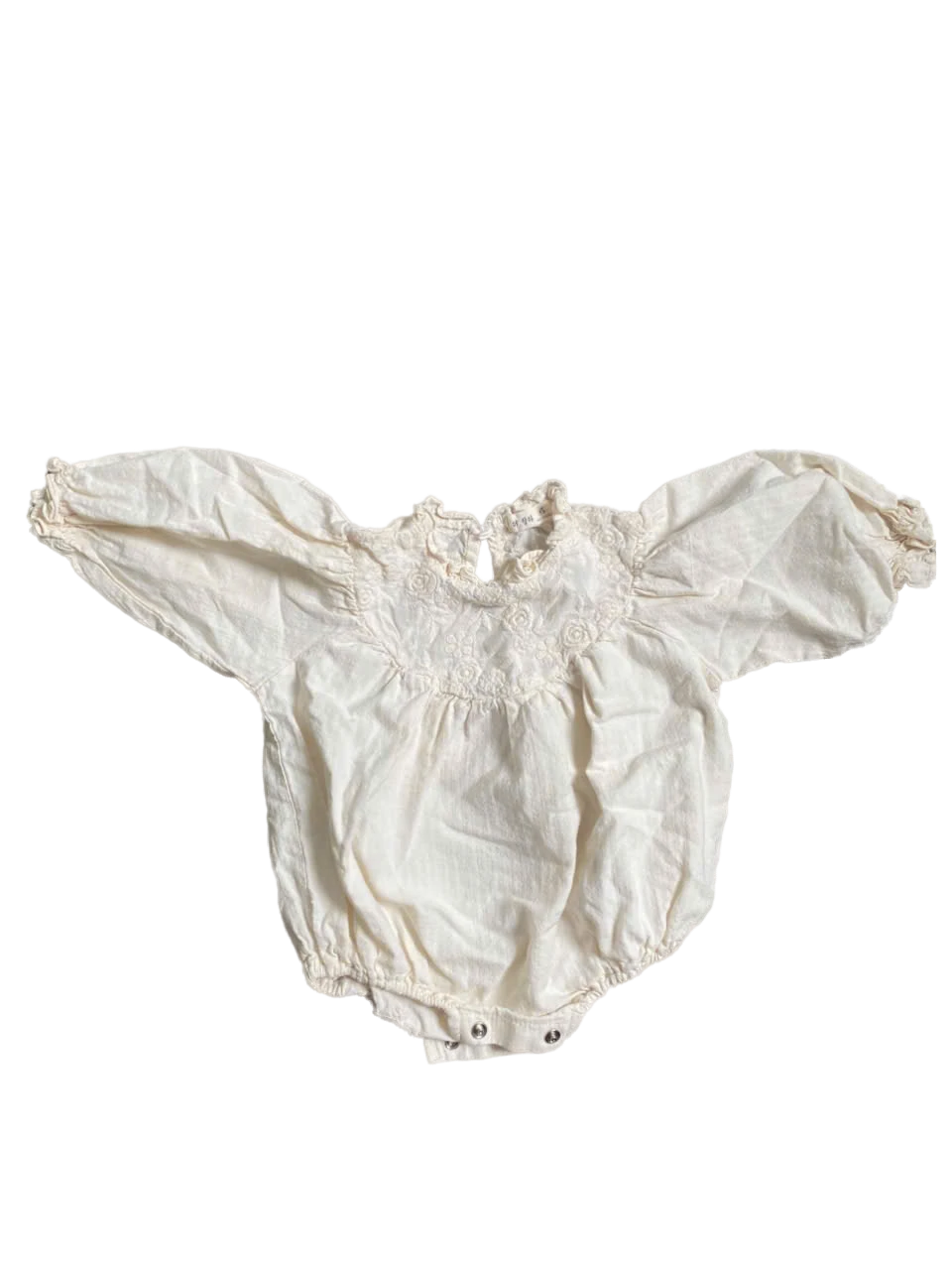 Đồ bộ vải bé gái màu beige hàn quốc size XS