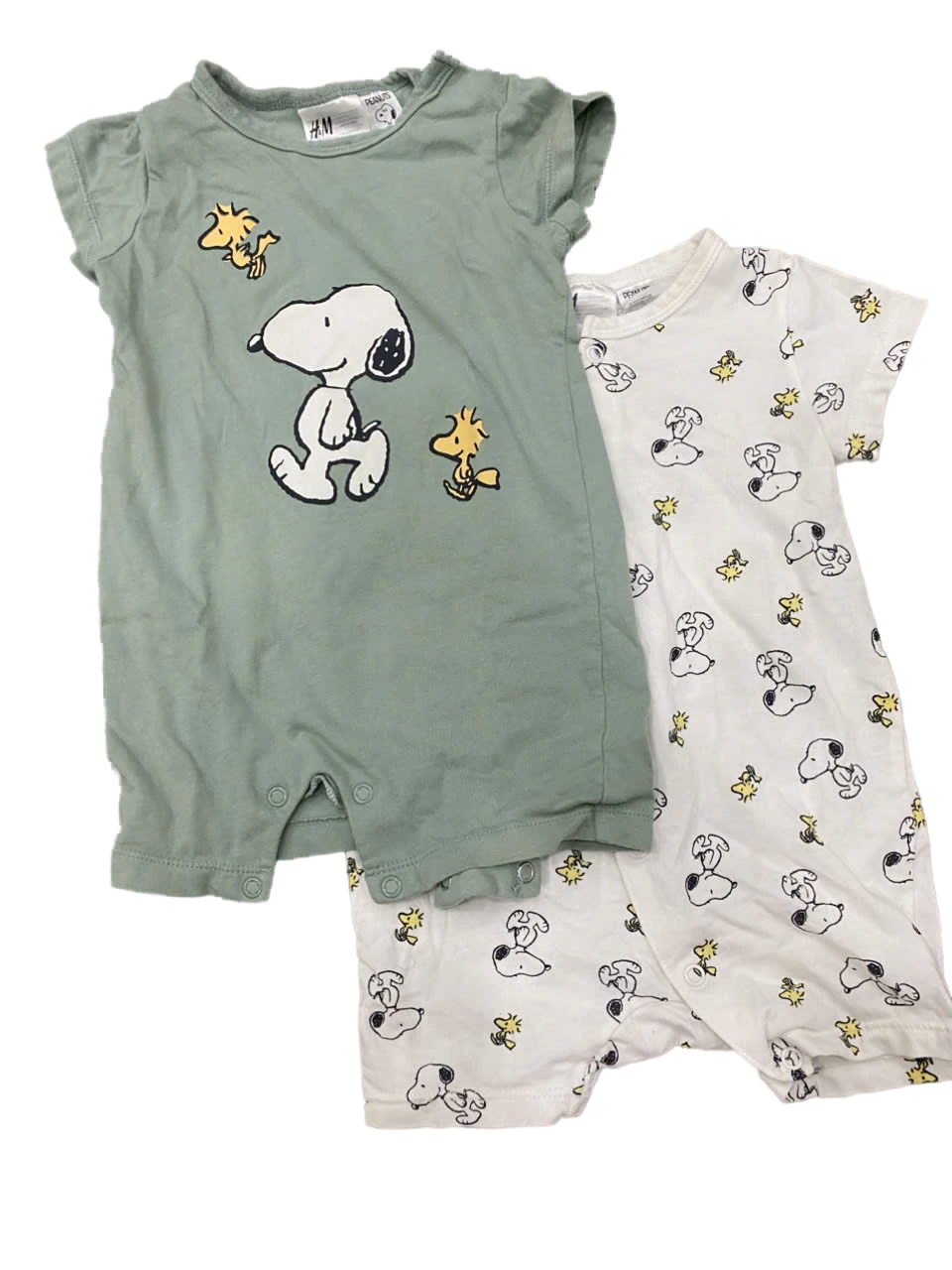 Set 2 body đùi ngắn snoopy H&M 6-12M