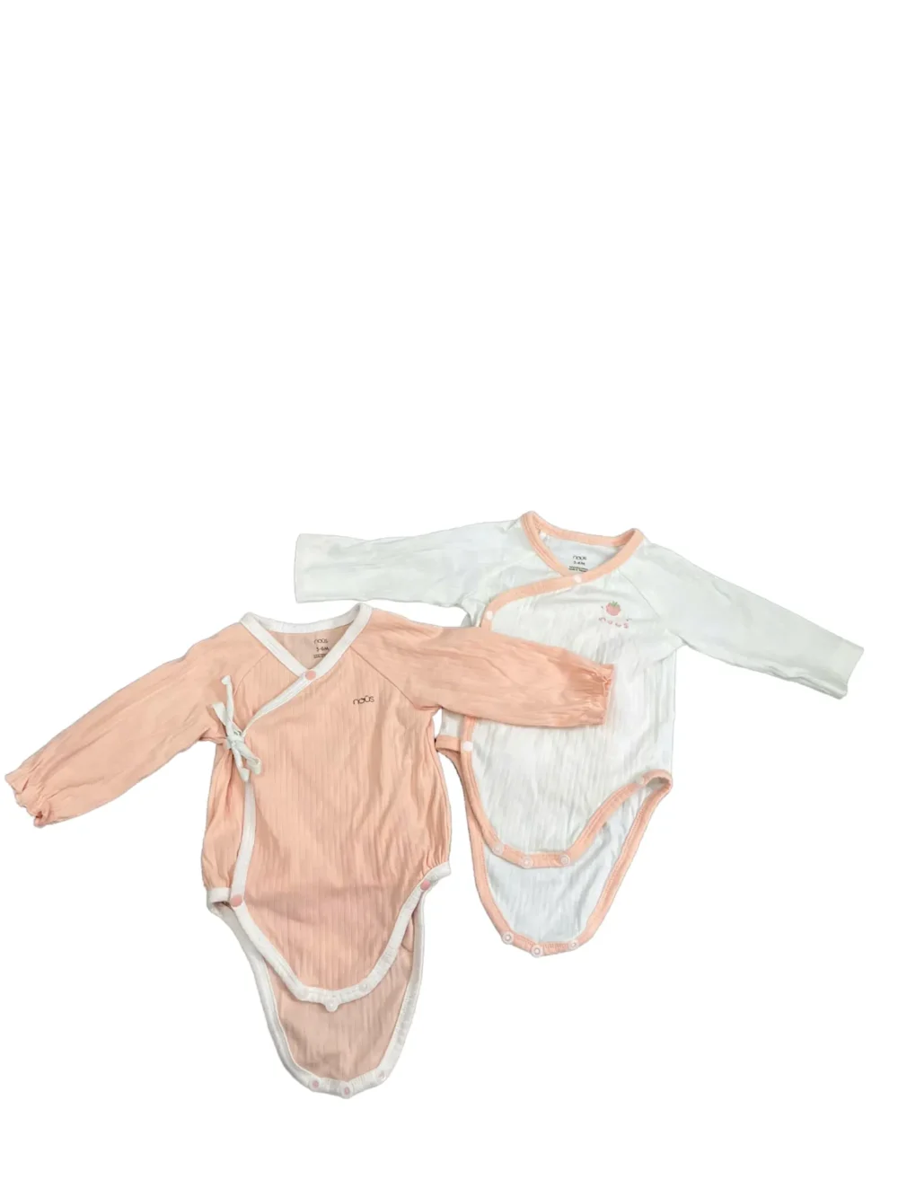 Set 2 bộ đồ bodysuit dài tay bé gái nous