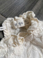 Đồ bộ vải bé gái màu beige hàn quốc size XS - Image 4