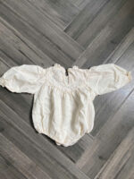 Đồ bộ vải bé gái màu beige hàn quốc size XS - Image 8