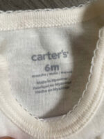 Body suit 3M-6M màu trắng hoạ tiết hoa Carter - Image 6