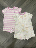 Set 2 body đùi ngắn hoạ tiết hoa bé gái Anyday 3-6M - Image 4