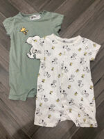 Set 2 body đùi ngắn snoopy H&M 6-12M - Image 5