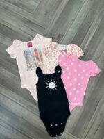 Set 4 bodysuits cộc tay bé gái mix nhiều thương hiệu 9-12M - Image 3
