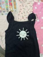 Set 4 bodysuits cộc tay bé gái mix nhiều thương hiệu 9-12M - Image 7