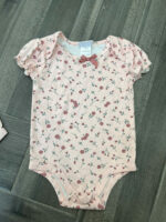 Set 4 bodysuits cộc tay bé gái mix nhiều thương hiệu 9-12M - Image 9