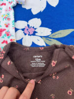 Set 5 bodysuits Carter cộc tay bé gái 9-12M - Image 8