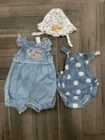 Set 2 bodysuits cọc tay cho bé kèm nón 3-6M Mothercare - Image 2