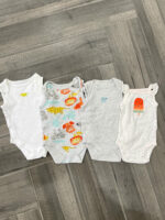 Set 4 bodysuits cọc tay cho bé 0-1M carter's & mothercare - Image 3