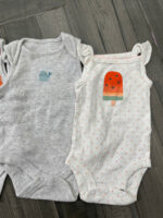Set 4 bodysuits cọc tay cho bé 0-1M carter's & mothercare - Image 5