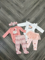 Set 2 bộ đồ dài tay bé gái (bodysuit kèm quần) noel và halloween mix brand 3-6M carters - Image 3