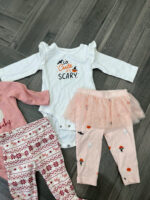 Set 2 bộ đồ dài tay bé gái (bodysuit kèm quần) noel và halloween mix brand 3-6M carters - Image 10