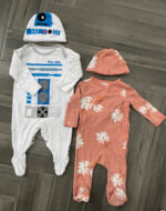 Set 2 sleepsuit kèm nón mix brand 6-9M carter's & mothercare - Image 3