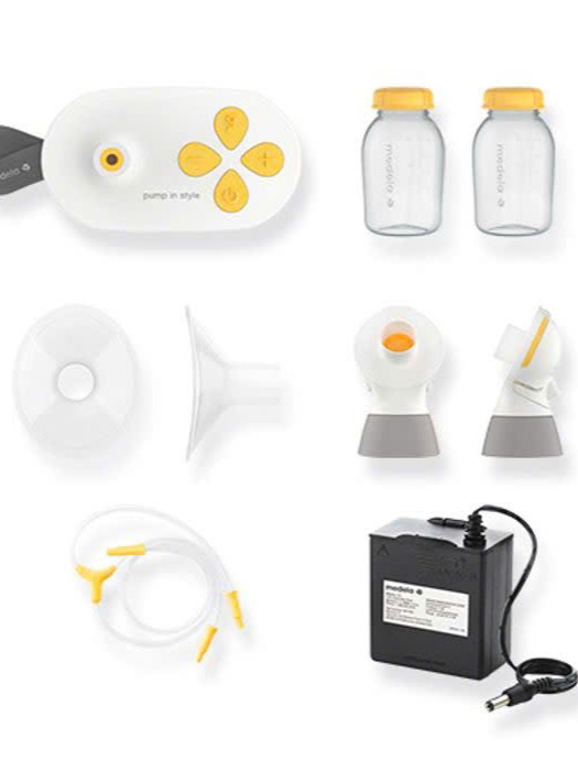 Máy hút sữa Medela pump in style max flow còn bảo hành 9/2025 (tặng kèm áo ngực hút sữa & túi trữ sữa)