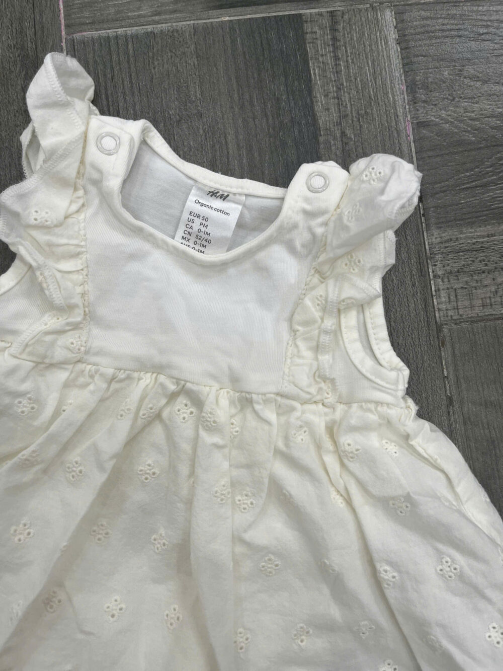 Đầm bé gái sơ sinh H&M 3-6M - Ảnh 3