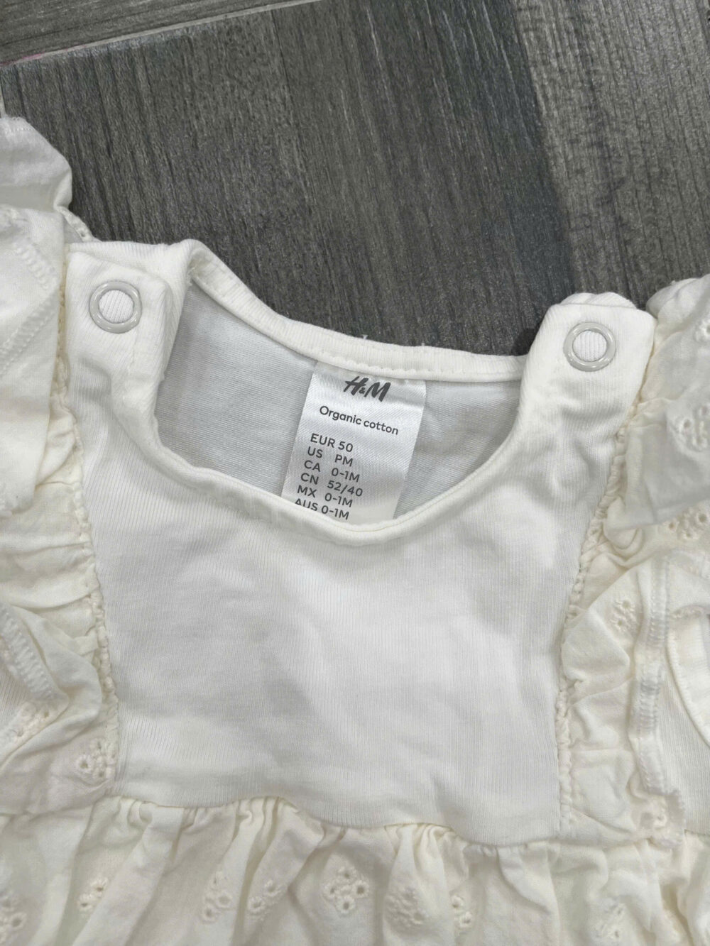 Đầm bé gái sơ sinh H&M 3-6M - Ảnh 4