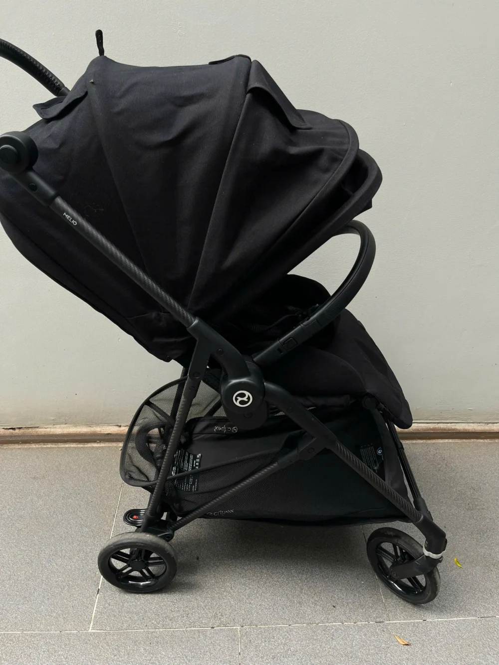 Xe đẩy Cybex melio đen khung carbon 0-3 tuổi - Ảnh 3