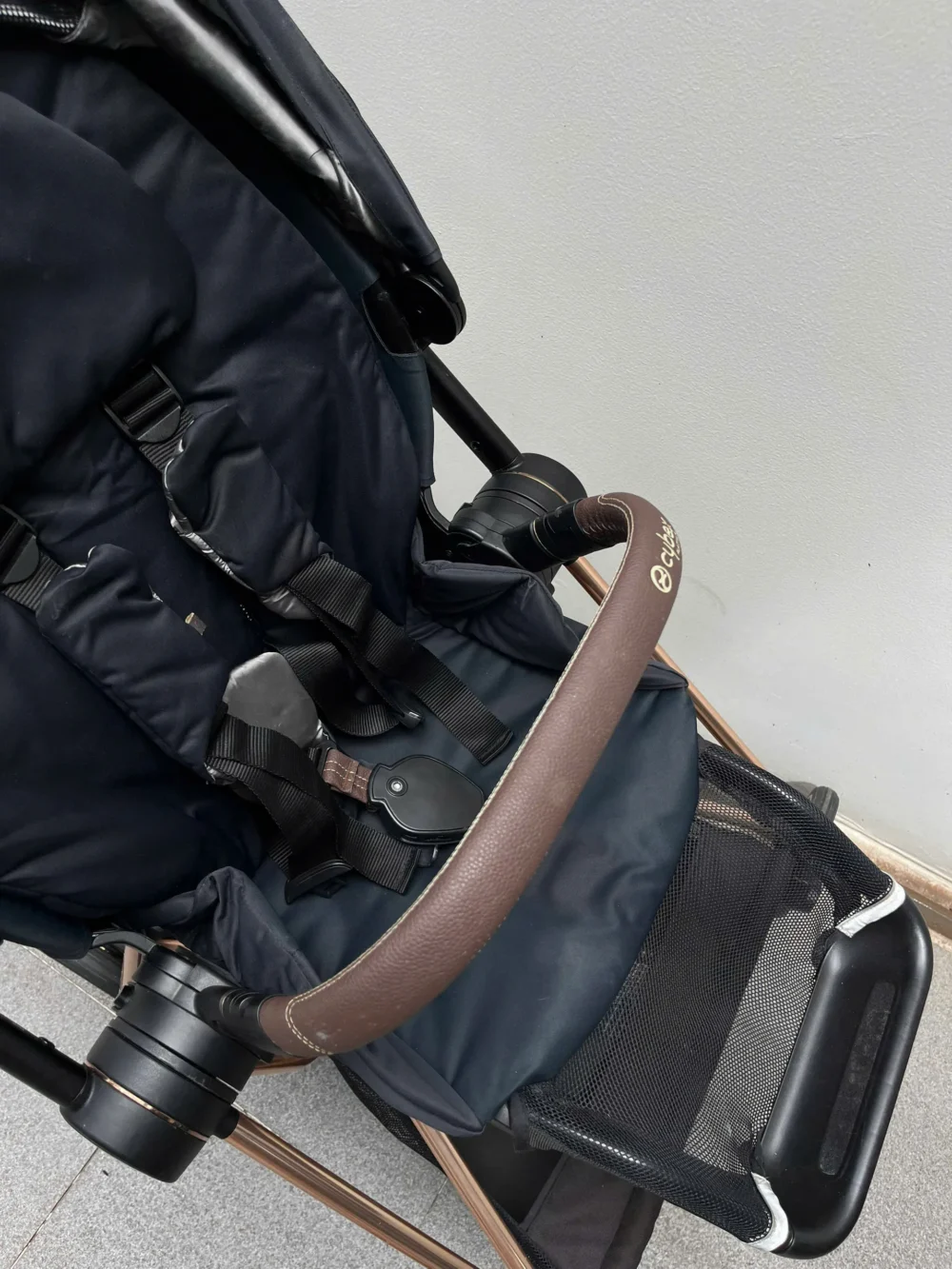 Xe đẩy Cybex mios 2 màu đen khung rose gold kèm cup - Ảnh 7