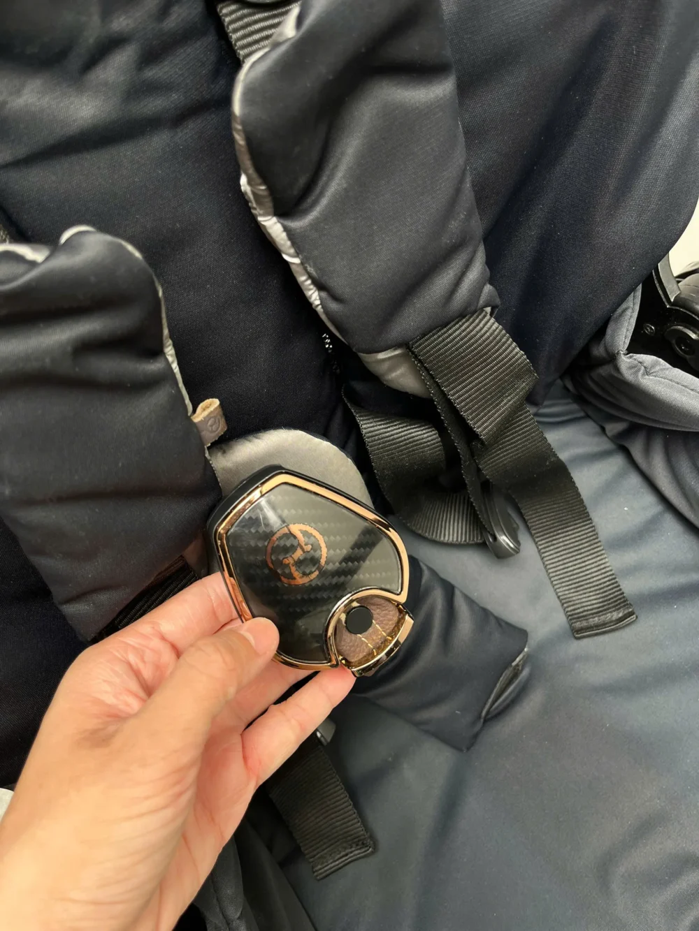 Xe đẩy Cybex mios 2 màu đen khung rose gold kèm cup - Ảnh 9