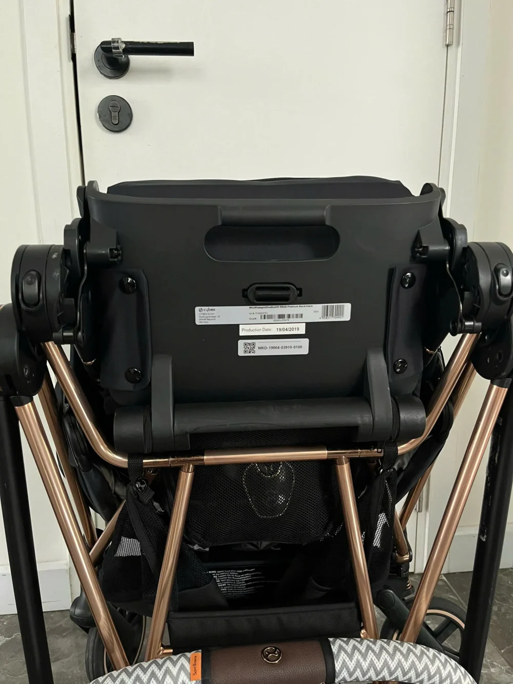 Xe đẩy Cybex mios 2 màu đen khung rose gold kèm cup - Ảnh 14