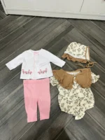 Set 2 bộ đồ bé gái 0 đến 3 tháng brand Hàn Quốc & Sterling Baby - Image 4