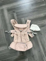 Địu Ergo baby Omni Breeze tặng kèm yếm địu (màu baby pink) - Image 2