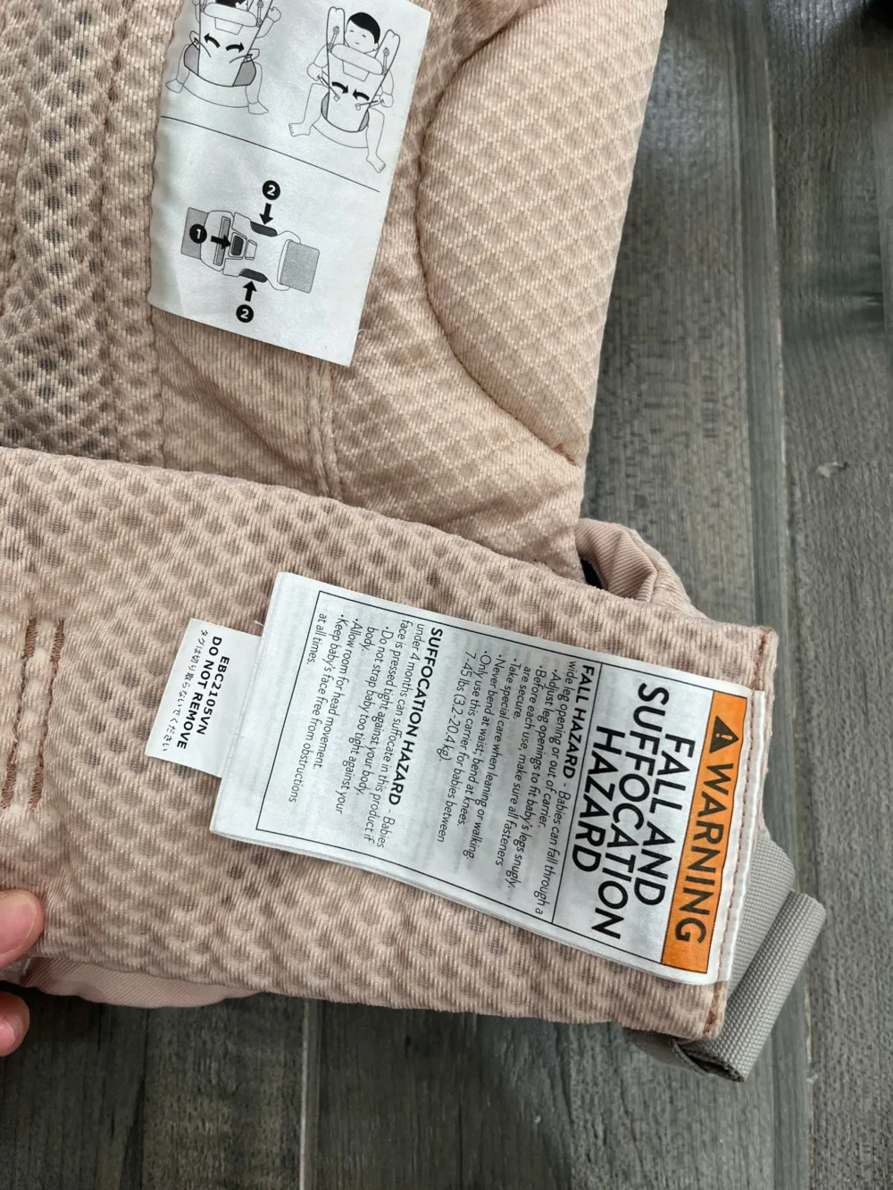 Địu Ergo baby Omni Breeze tặng kèm yếm địu (màu baby pink) - Ảnh 6