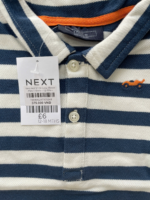 Áo thun cá xấu dài tay polo Next baby sọc ngang trắng xanh (12 đến 18 tháng) Next baby - Ảnh 2