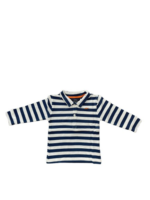 Áo thun cá xấu dài tay polo Next baby sọc ngang trắng xanh (12 đến 18 tháng) Next baby