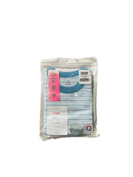 Set áo quần bé ba lổ Nous màu xanh kẻ sọc (9 đến 12 tháng) nous