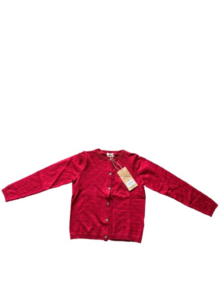 Áo khoác cadigan cho bé gái Next baby màu đỏ đô (4 đến 5 tuổi) Next baby