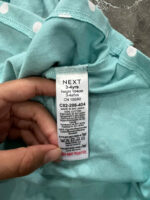 Váy cotton bé gái màu xanh chấm bi Next baby (3 đến 4 tuổi) Next baby - Ảnh 2
