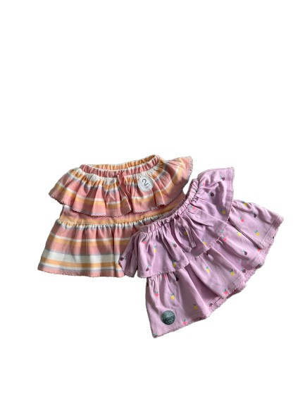 Set 2 chân váy xoè 2 tầng cotton hoạ tiết bé gái Next baby (9 đến 12 tháng) Next baby