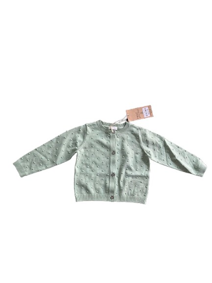 Áo khoác cadigan cho bé gái Next baby màu xanh nhạt (9 đến 12 tháng) Next baby