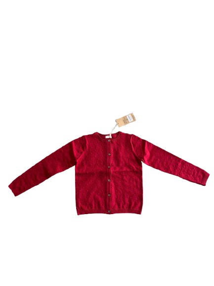 Áo khoác cadigan cho bé gái Next baby màu đỏ đô (5 đến 6 tuổi) Next baby
