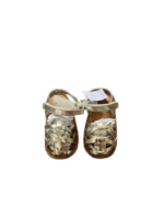 Giày sơ sinh sandal đan chéo bé gái Next baby màu gold 11.5cm (12 đến 18 tháng) Next baby